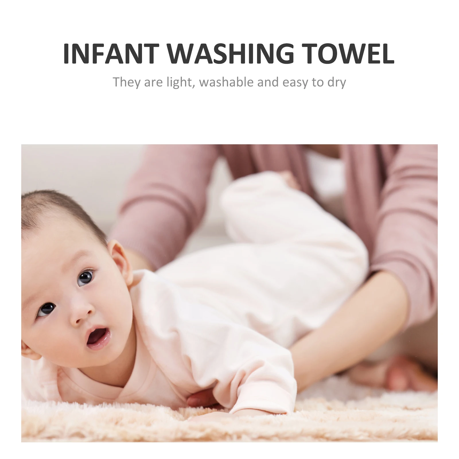 

3Pcs Cotton Baby Burp Towels Multilayer Design Lightweight Breathable Hypoallergenic for Infants Baby Cloth Wipe