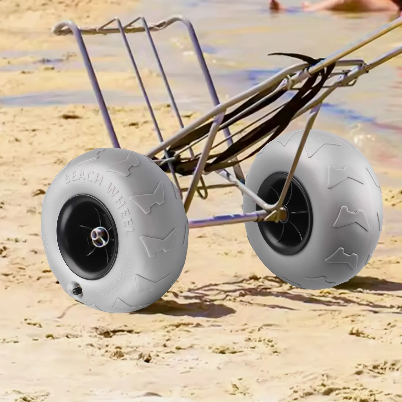 

2pcs Beach Balloon Wheel 9 Inch 205x115X12.5mm For Beach/ATV All-Terrain Vehicle/trolley Wheel Replacement Accessories