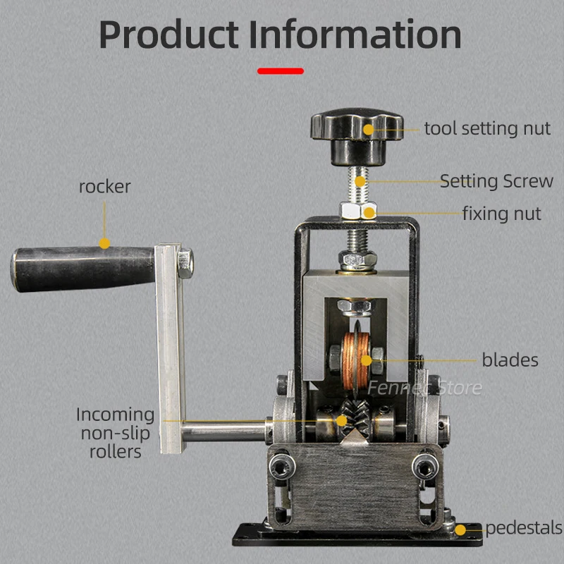 Manual Wire Stripping Machine Tools Copper Cable Scrap Recycle Alloy Steel Cable Peeling Stripper Machine