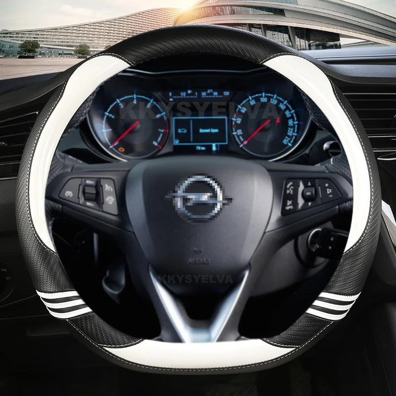 Carbon Fiber Car Steering Wheel Cover For Opel Astra (K) Corsa (E) Karl 2014-2022 Crossland X Grandland X Insignia 2017-2022 - view 6