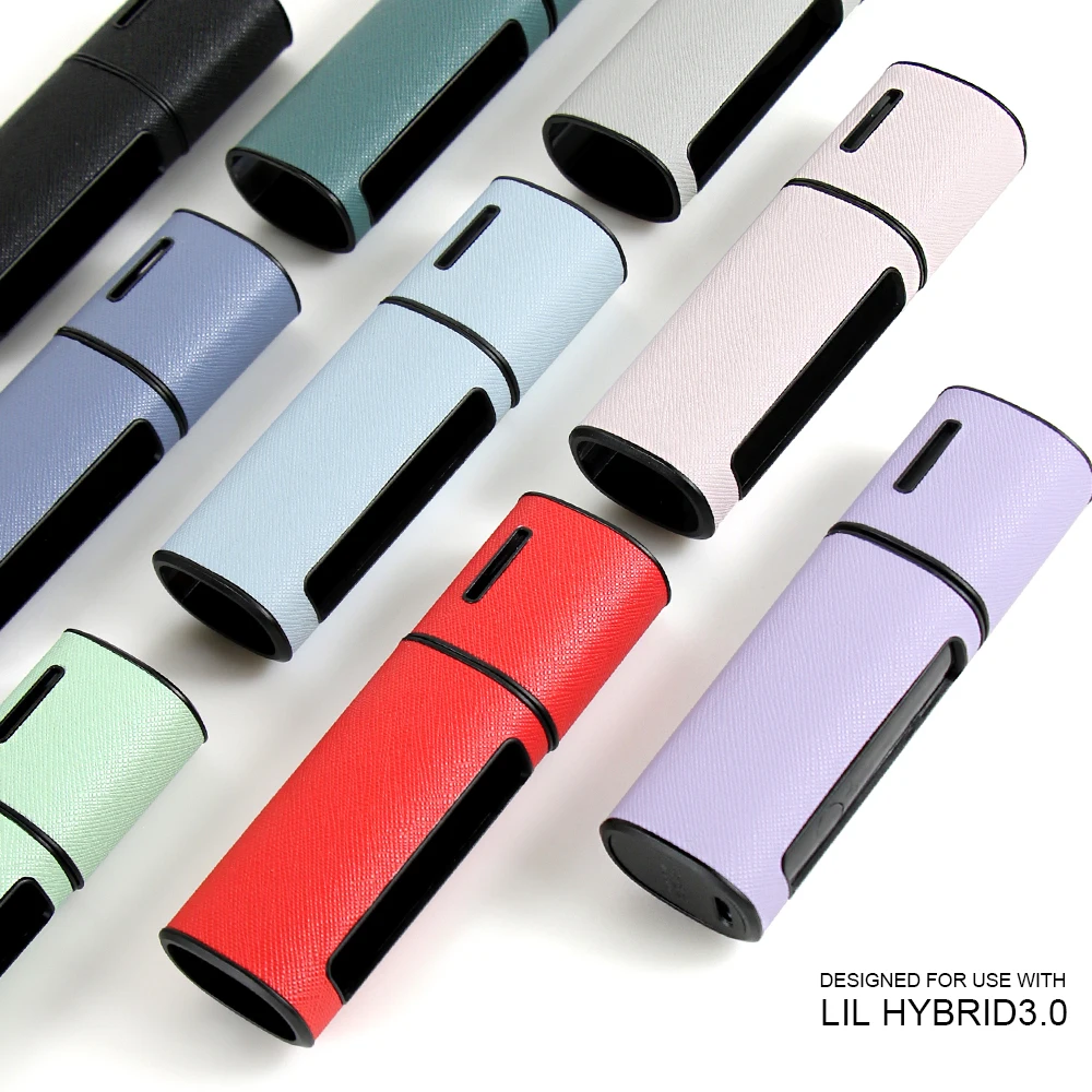 Capa protetora de couro PU adequada para LiL HYBRID 3.0, um acessório protetor moderno e elegante para cigarros eletrônicos.