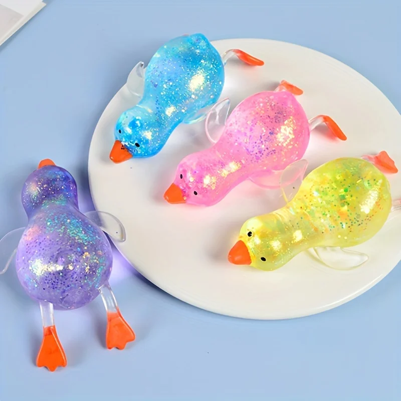 Funny Cute Stretchy Soft Duck Squishy Toys Squeeze Stress Relief Toys for Adults Fidget Toys Party Favors for Kids Gifts