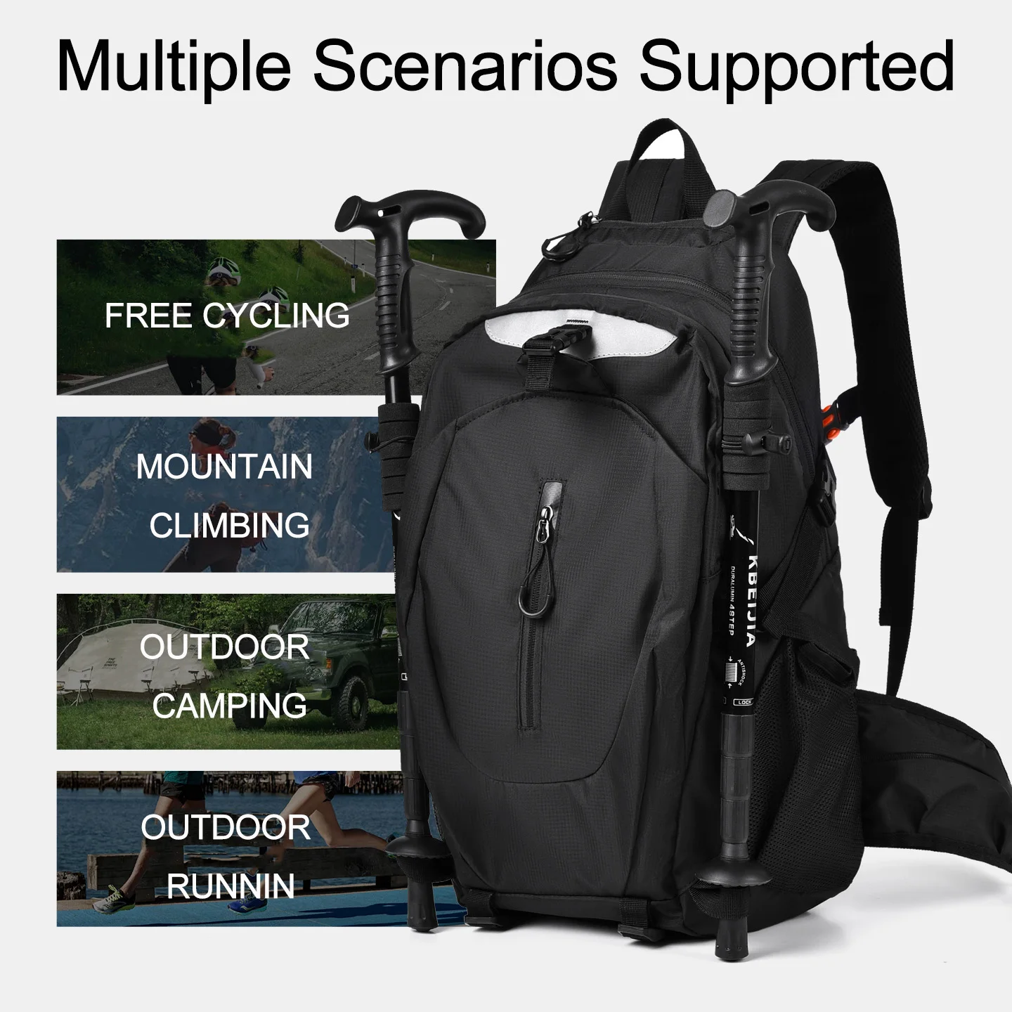 حقيبة ظهر للتسلق، حقيبة ظهر رياضية للمشي لمسافات طويلة، حقيبة ظهر للتخييم وتسلق الجبال، حقيبة كتف كبيرة للسفر خفيفة الوزن كاجوال للرحلات #3