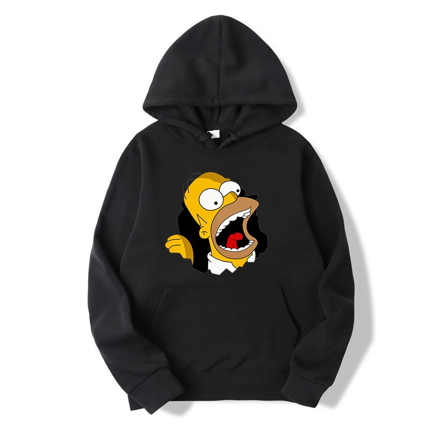 Men's Cartoon Autumn/Winter New The Simpsons Casual Sports Hoodie Women's Street Fashion Couple pullover