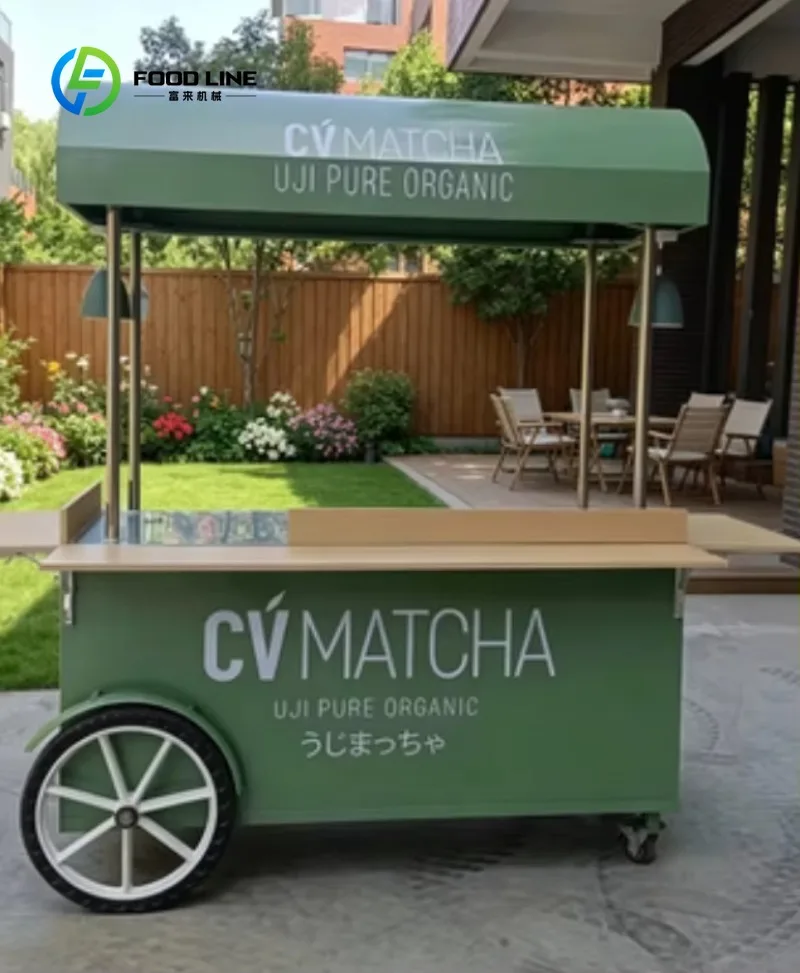 Custom Portable Dessert Cart with Ice Cream Display Counter  Vintage Ice Cream Push Cart for Wedding Party