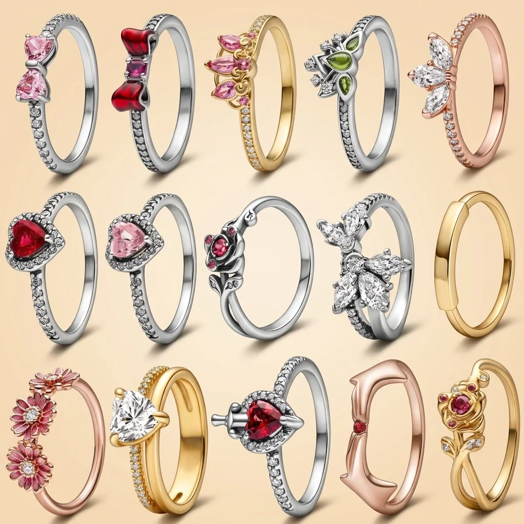 Classic Daisy Flower Open Ring Rose Gold Tone Color Crystal Nature Style Women Summer Casual Daily Wear Floral Adjustable Ring