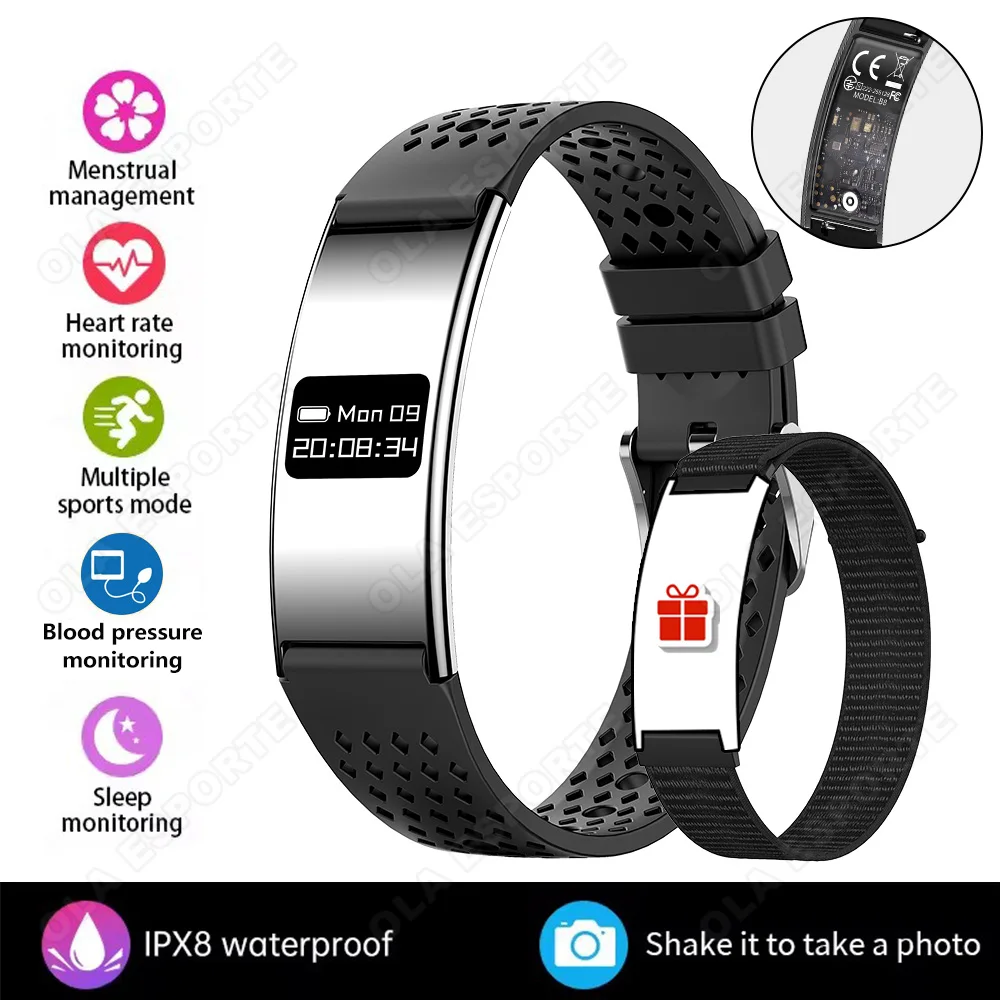 2026 Neues Smart-Armband Ultra-dünn Herzfrequenz Blutsauerstoff Schlafmonitor IPX8 Wasserdicht Smartwatch Sportarmband für Damen und Herren Ht30