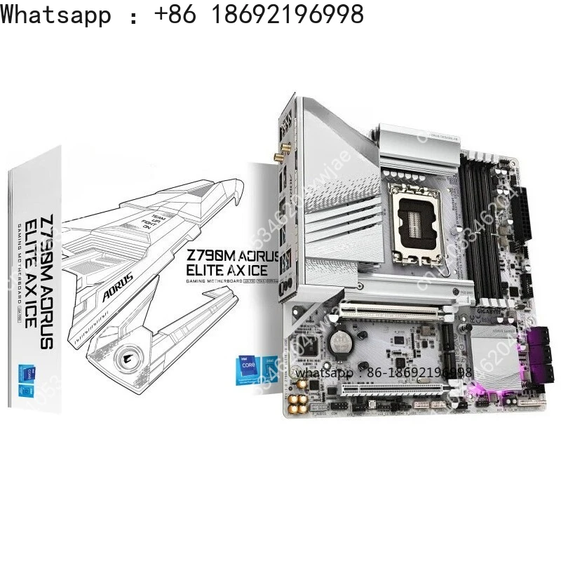 

Z790M AORUS ELITE AX ICE DDR5 White Motherboard WIFI Support for 14600KF