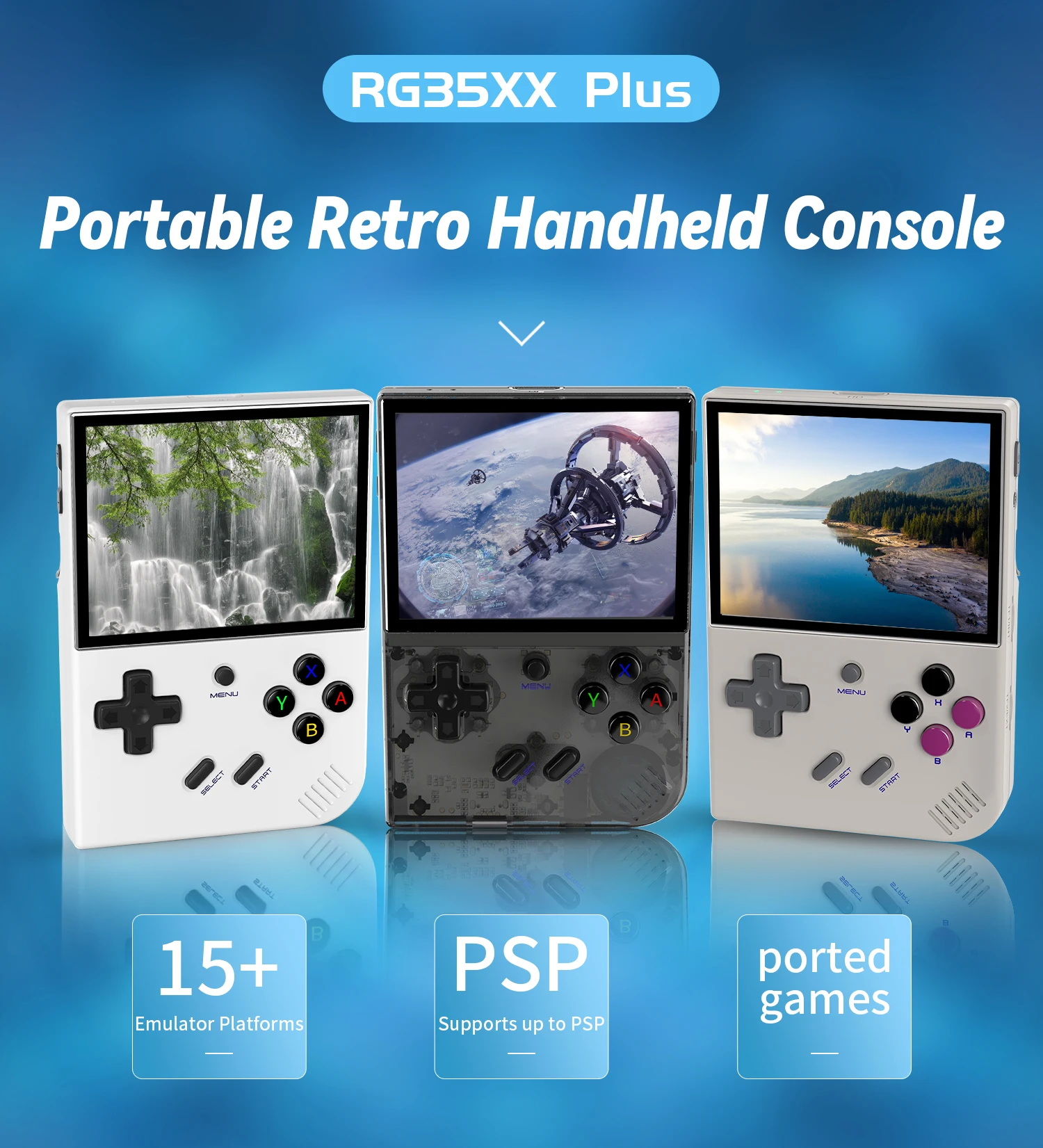 Imagem -02 - Plus Retro Handheld Game Player Linux Console 3.5 Tela Ips 64gb 5000 Mais Jogos Clássicos Presentes Infantis Anbernic-rg35xx