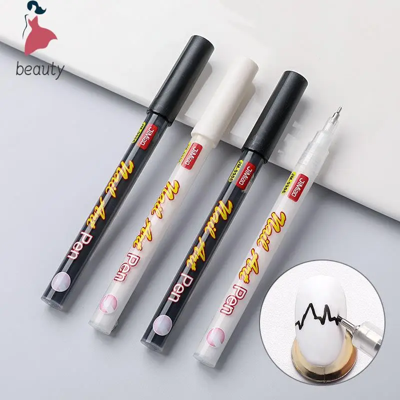 Acrylic Nail Polish Pen Nail Art Drawing Pen Waterproof Painting Liner Brush Lines Fine Details Flower Pattern Manicure Tools