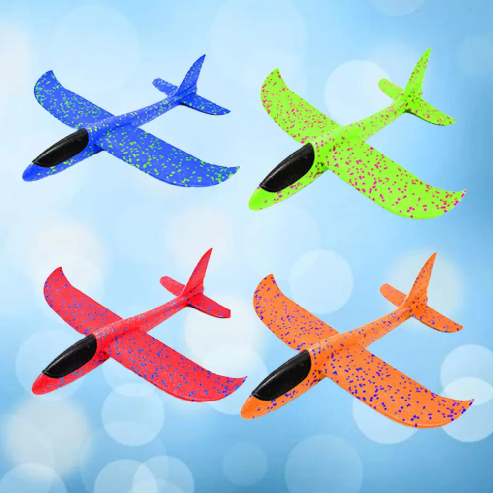 

4Pcs Kid's Airplane Gliders 48cm Epp Material Durable Colorful Indoor Outdoor Flying Throwing Aircraft Models