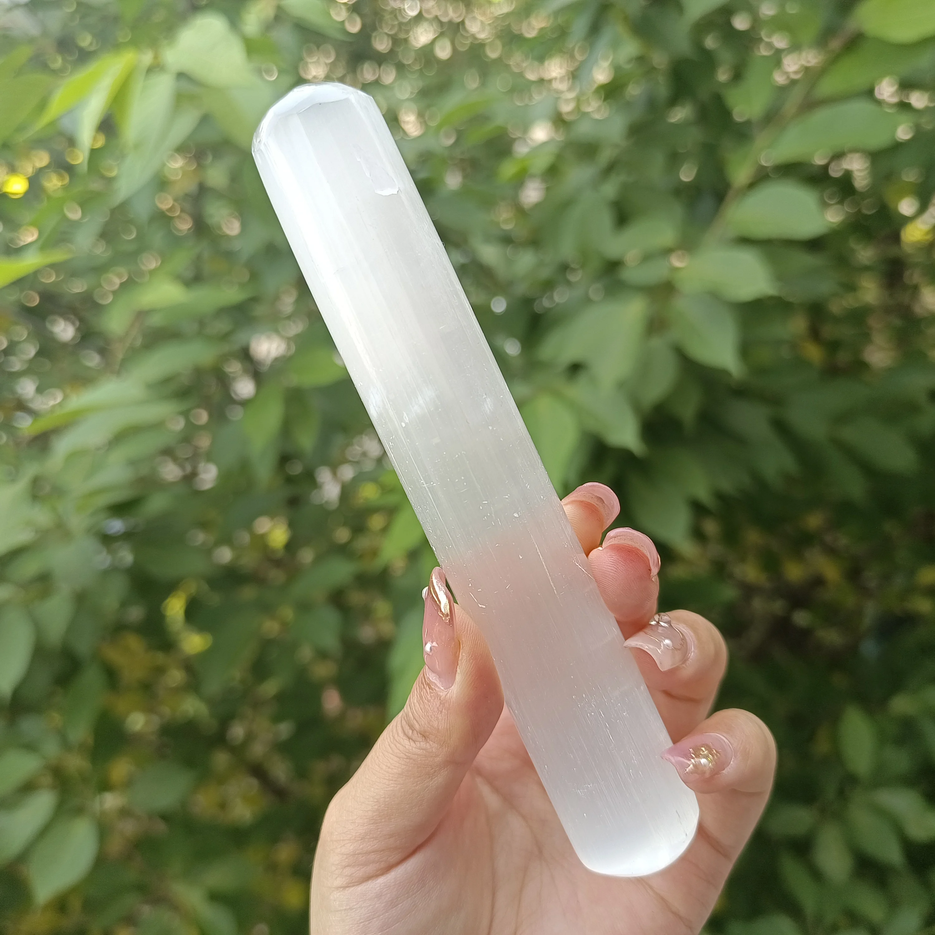 1pc Selenite Massage Wand, Premium Quality Polished Selenite Wand, Healing Crystals,Crystal gifts, crystal massage, holiday gift
