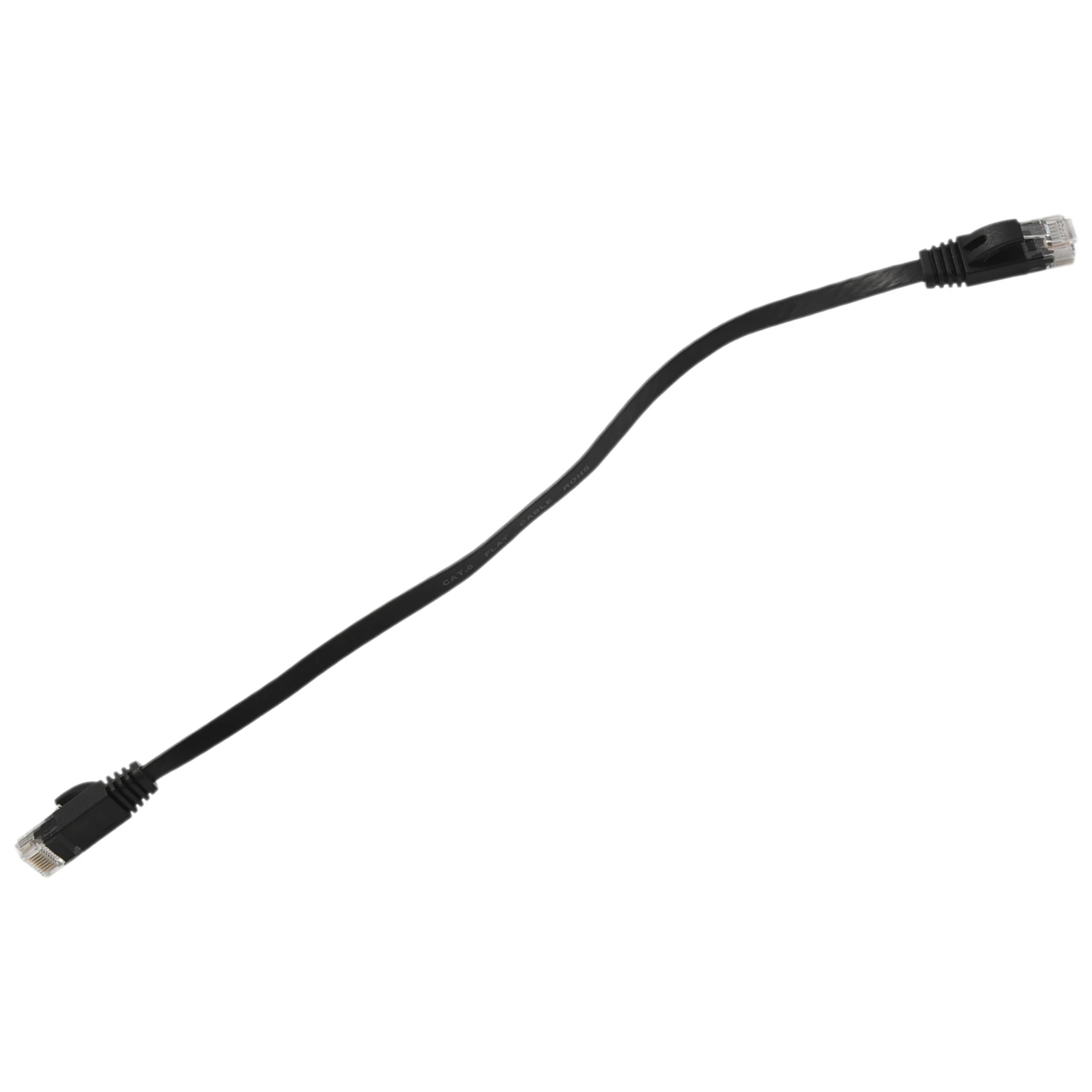 

N27R 6 Pcs 1 Ft Flat Internet Network Cable Solid Cat6 High Speed Patch Lan Wire With Snagless Rj45 Connectors