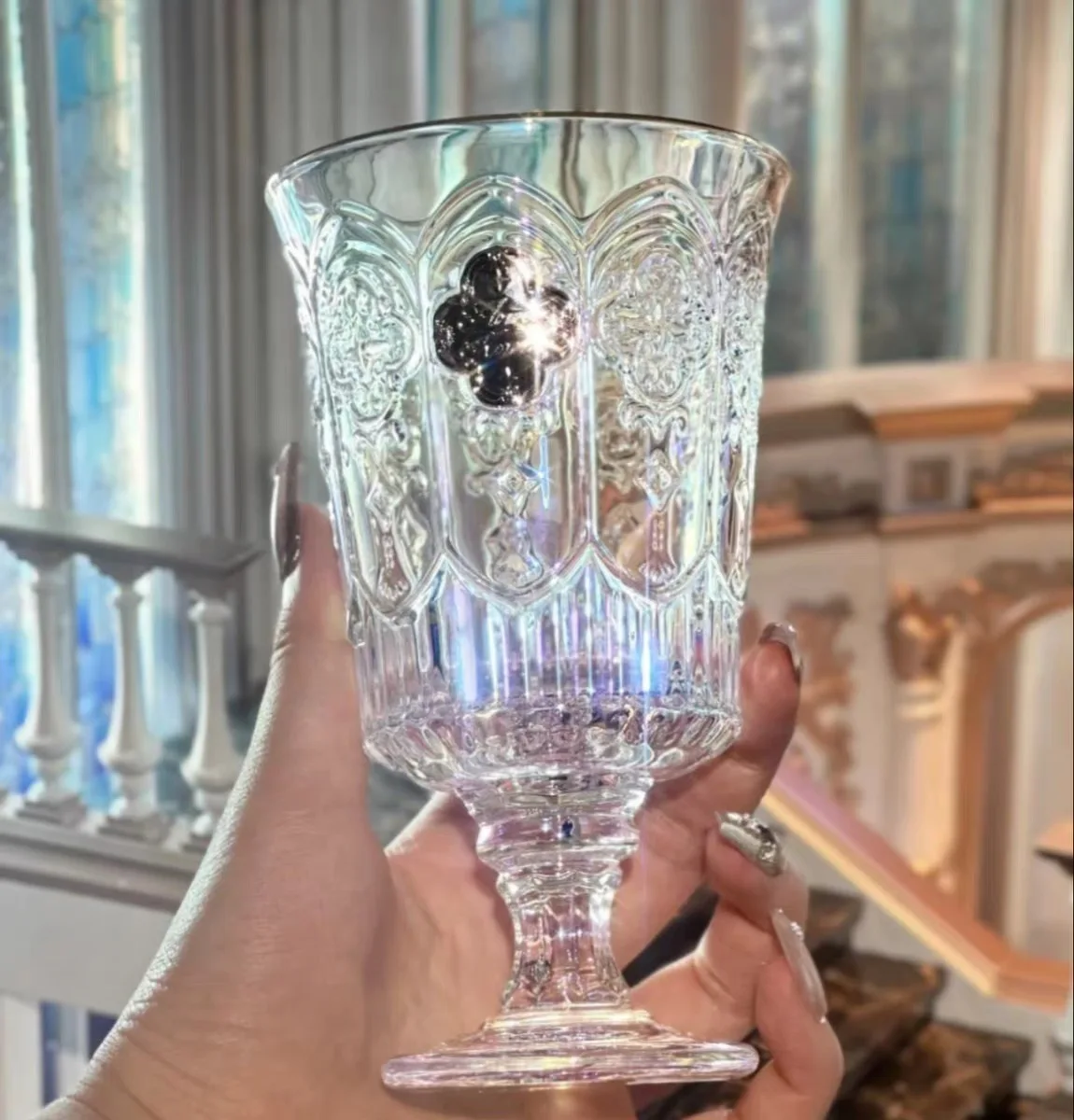 Flower Knows Moonlight Mermaid Cup Storage Tools Exquisite Relief Water Cup 200mL Large Capacity Cups Pink 2025 New Year Cup view 3