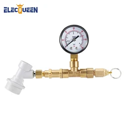 Brew Pressure Fermentation Valve Gauge, 0-60Psi Co2 Charger with Gas Ball Lock Disconnect,Control Fermentation Pressurized Rate