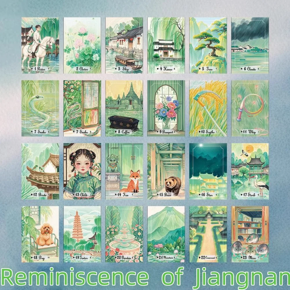 ذكريات جيانغنان بطاقات معروفة سطح السفينة 42 بولي كلوريد الفينيل مقاوم للماء مات لوحة الحفلات لعبة لينورماند علم النفس أوراكل العرافة هدية