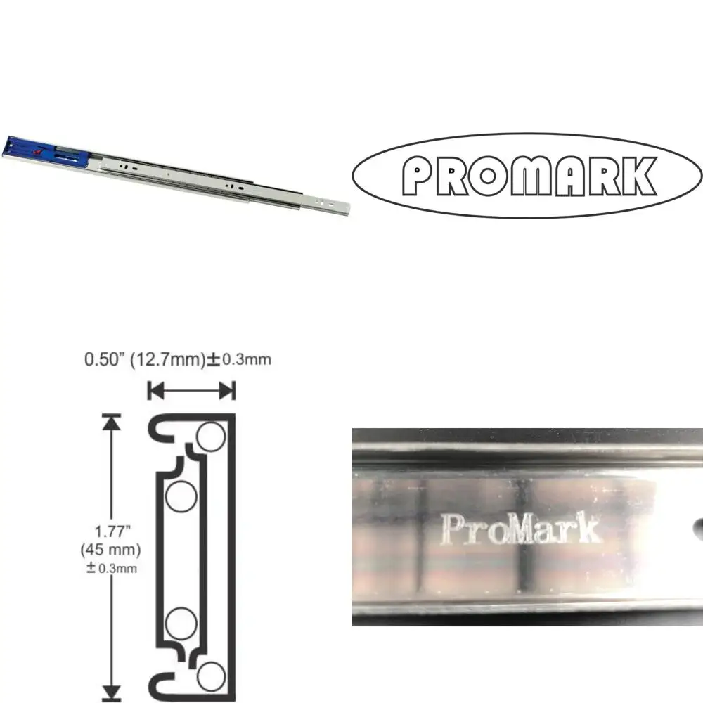

Направляющие для ящиков с боковым креплением и полным выдвижением, емкостью 100 фунтов, 20 дюймов, 10 шт.