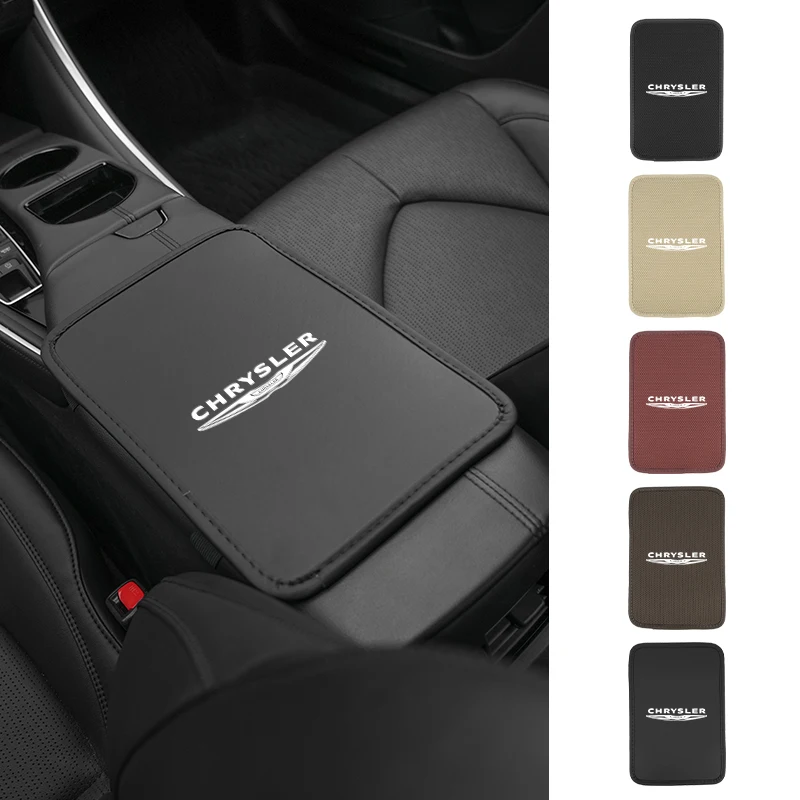 Funda para reposabrazos de coche, almohadilla protectora Central transpirable de seda de hielo para Chrysler 300c PT Cruiser Grand Voyager Pacifica Town Co