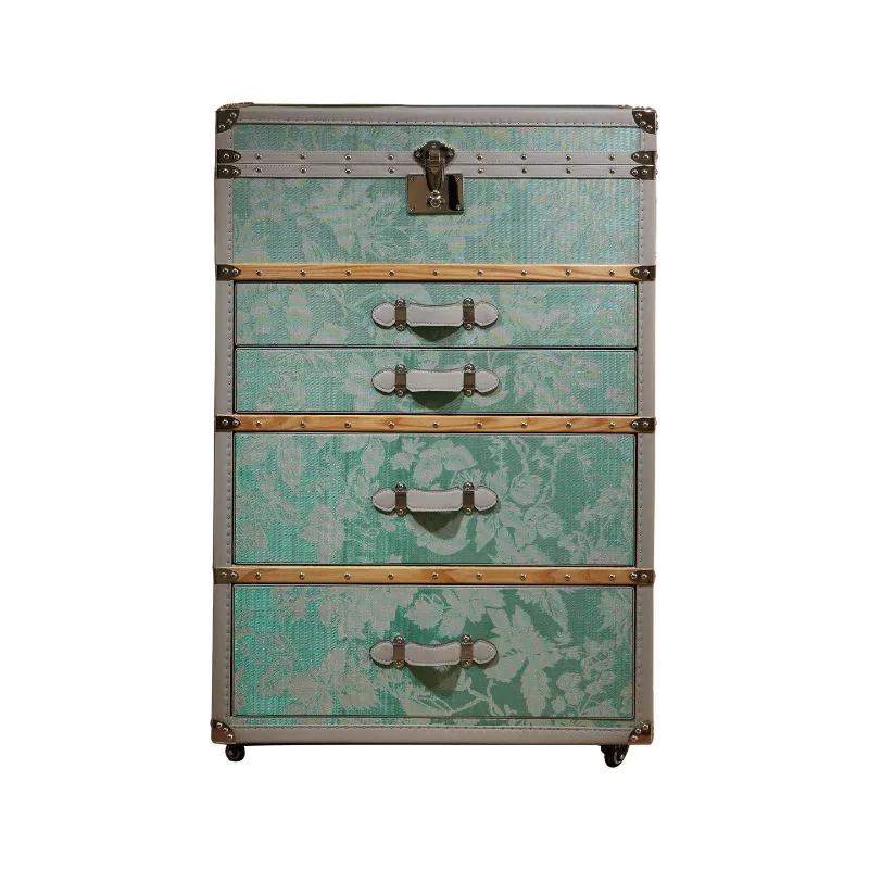 

K9061 green copper wire storage , chest , high-end hard box, household floor jewelry, jewelry cabinet, light luxury