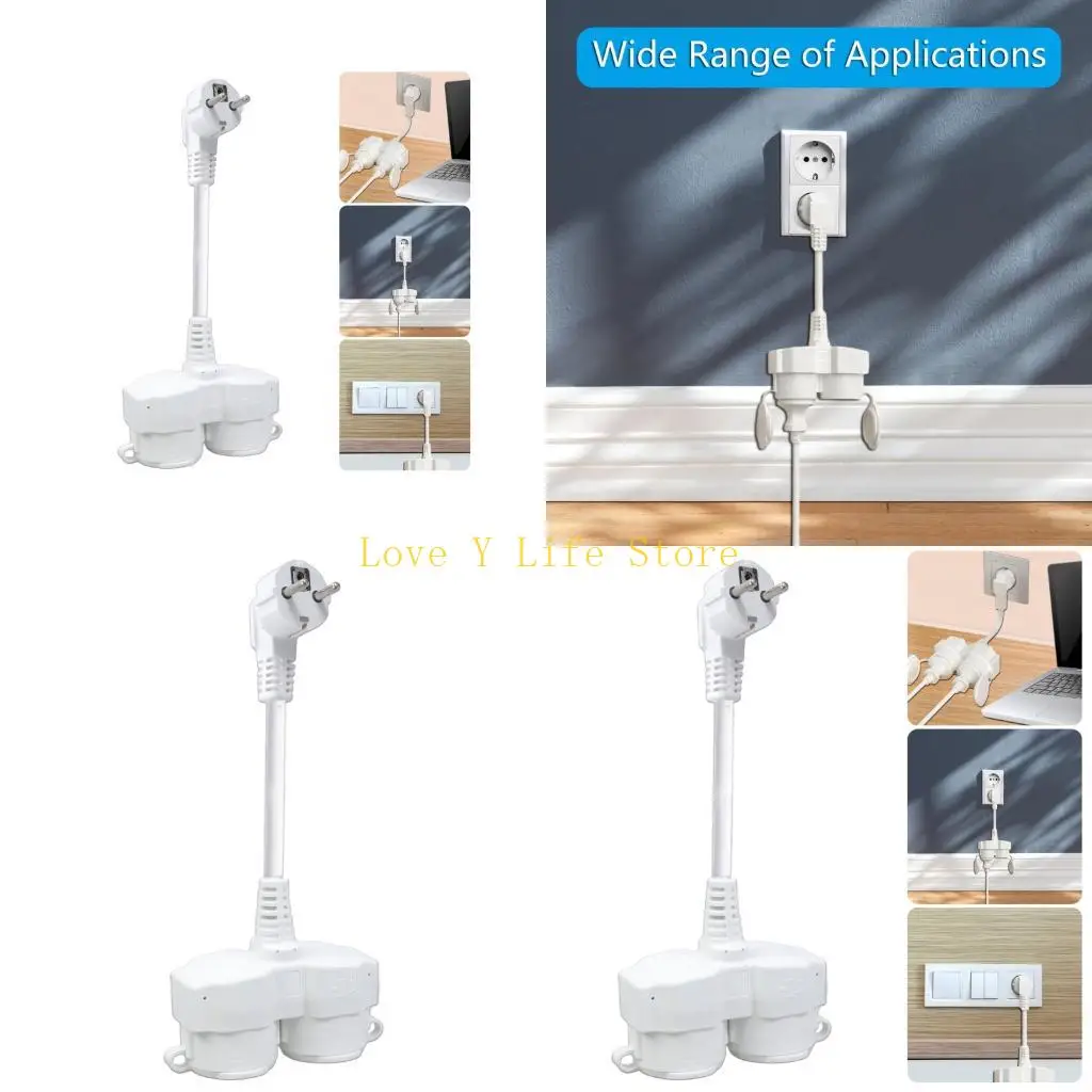 L74C Practical 2 in 1 Outdoor Extension Socket IP44 3500W Maximums Load Sturdy Construction for Home and Commercial Use