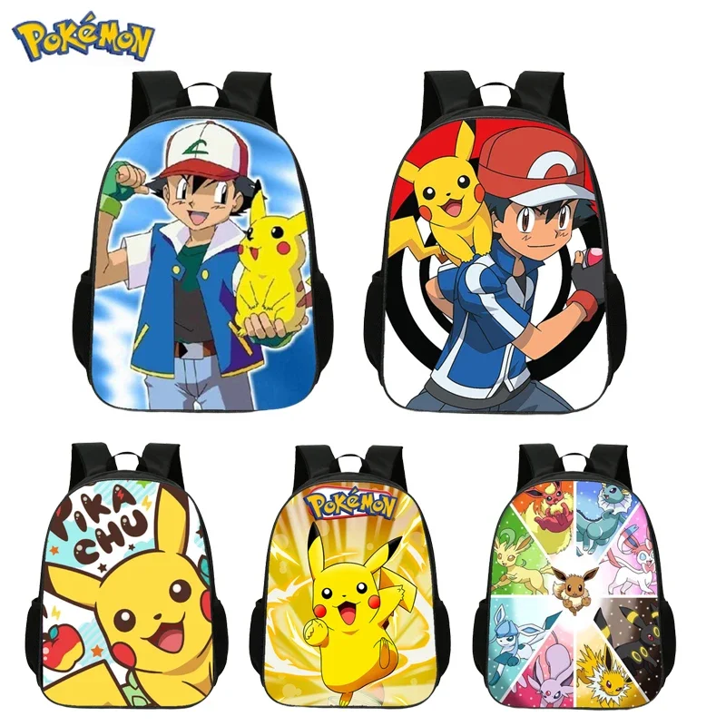 

Pokemon School Bag For Teenager Boys Girls Kid Personized Pikachu Big Capacity Travel Bag Ash Ketchum Hot Cartoon Kids Backpack