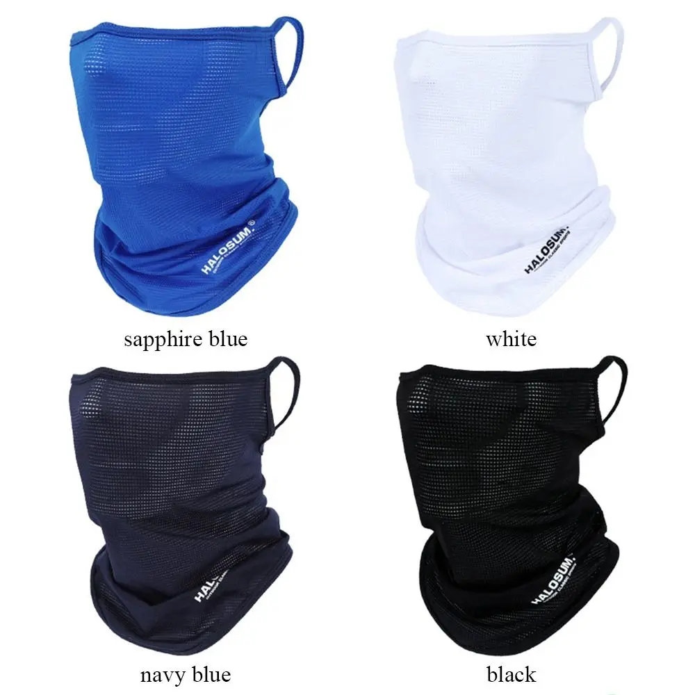 Breathable Bike Mask Fashion Ice Silk Windproof Dustproof Motorcycle Scarf Solid Color Balaclava Summer