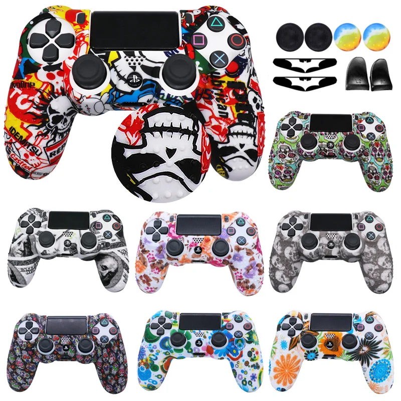 Anti-slip Soft Silicone Case For PS4 Controller Gamepad Joystick Cases Game Accessories For Playstation4 Skin With free Gifts