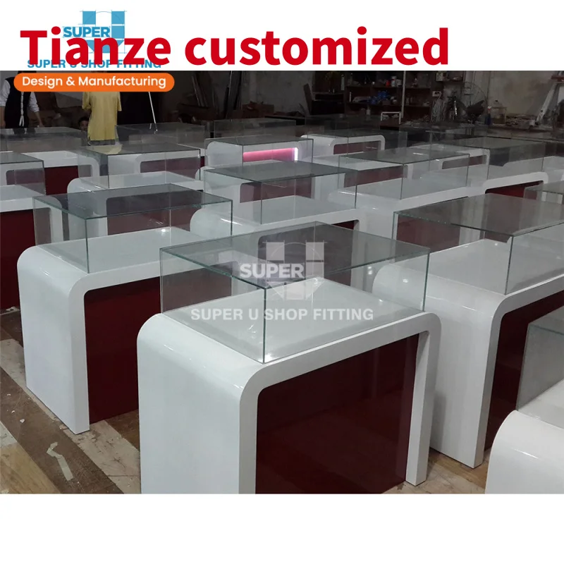 (Customized) Cosmetic Makeup Store Furniture Display Shopping Mall Glass Cosmetic Display Cabinet Design Beauty Showcase Co