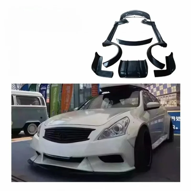 

G37 Sedan Upgrade Wide Body Kit Front Bumper Front Lip Side Skirt Diffuser Spoiler