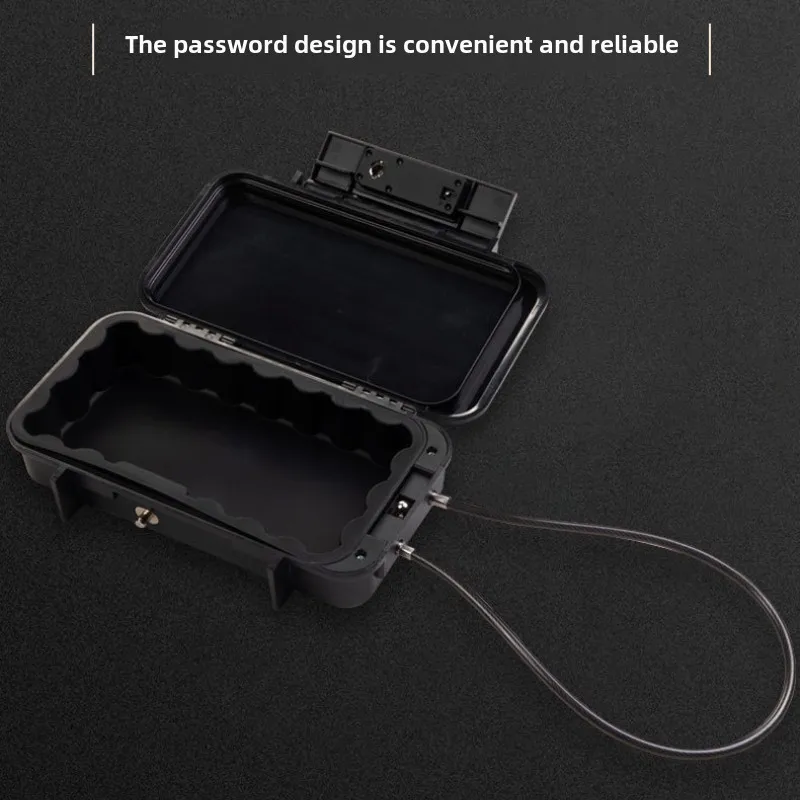 Outdoor PortableTravel Safe Box Large Capacity Security Lockbox Code Waterproof Key Lock Box with Removable Cable Handle