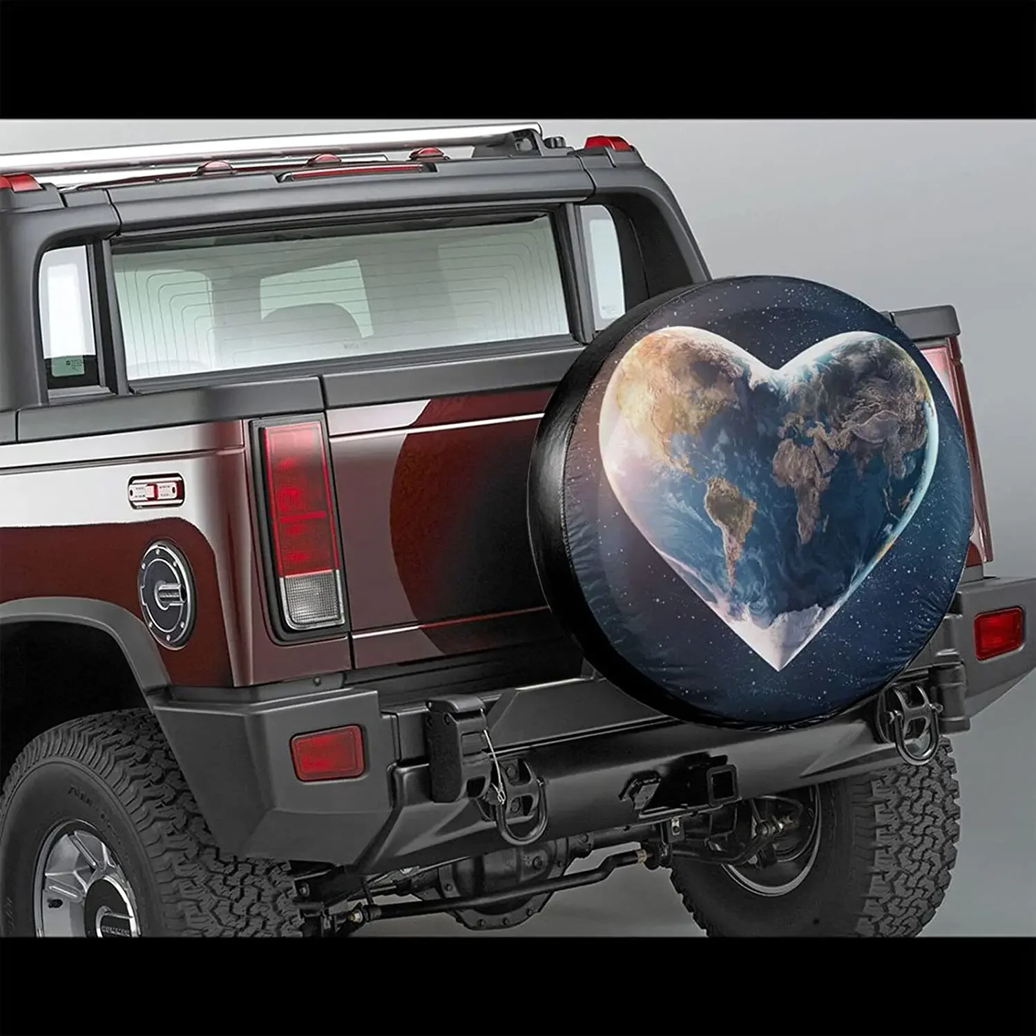 Spare Tire Cover Universal Tires Cover Love The Earth Car Tire Cover Wheel Weatherproof and Dust-Proof UV Sun Tire