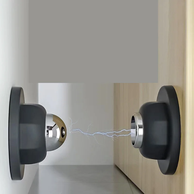 توقف الباب المغناطيسي القصير بدون حفر للمنزل والمكتب مغناطيس قوي للأرضية من السيليكون المضاد للتصادم #2