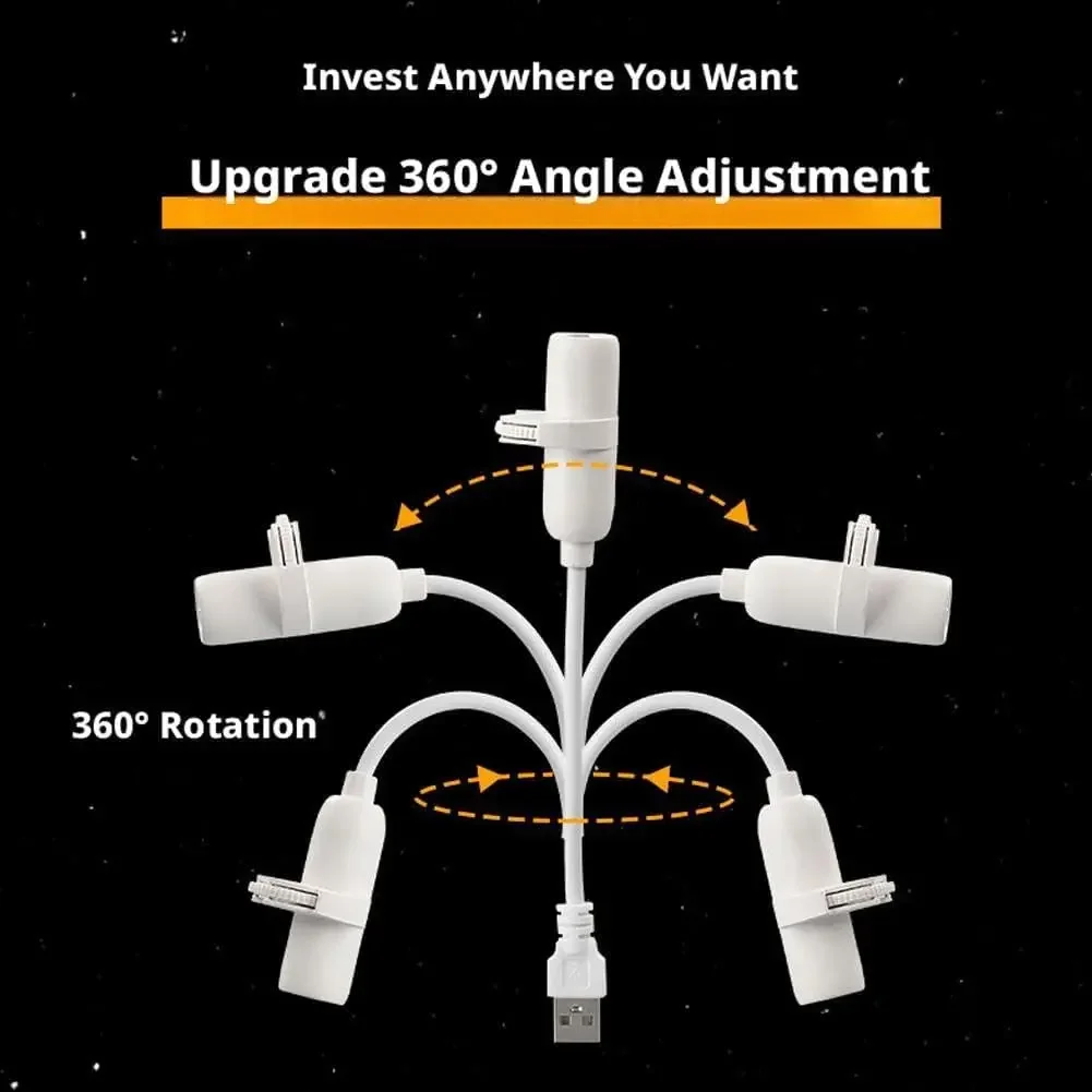 2-in-1 USB-Ambientelicht Sternenhimmel-Projektion Atmosphäre Mehrere Szenen Einstellbare Fokusdistanz Nachtbeleuchtungsfunktion – Detail 12