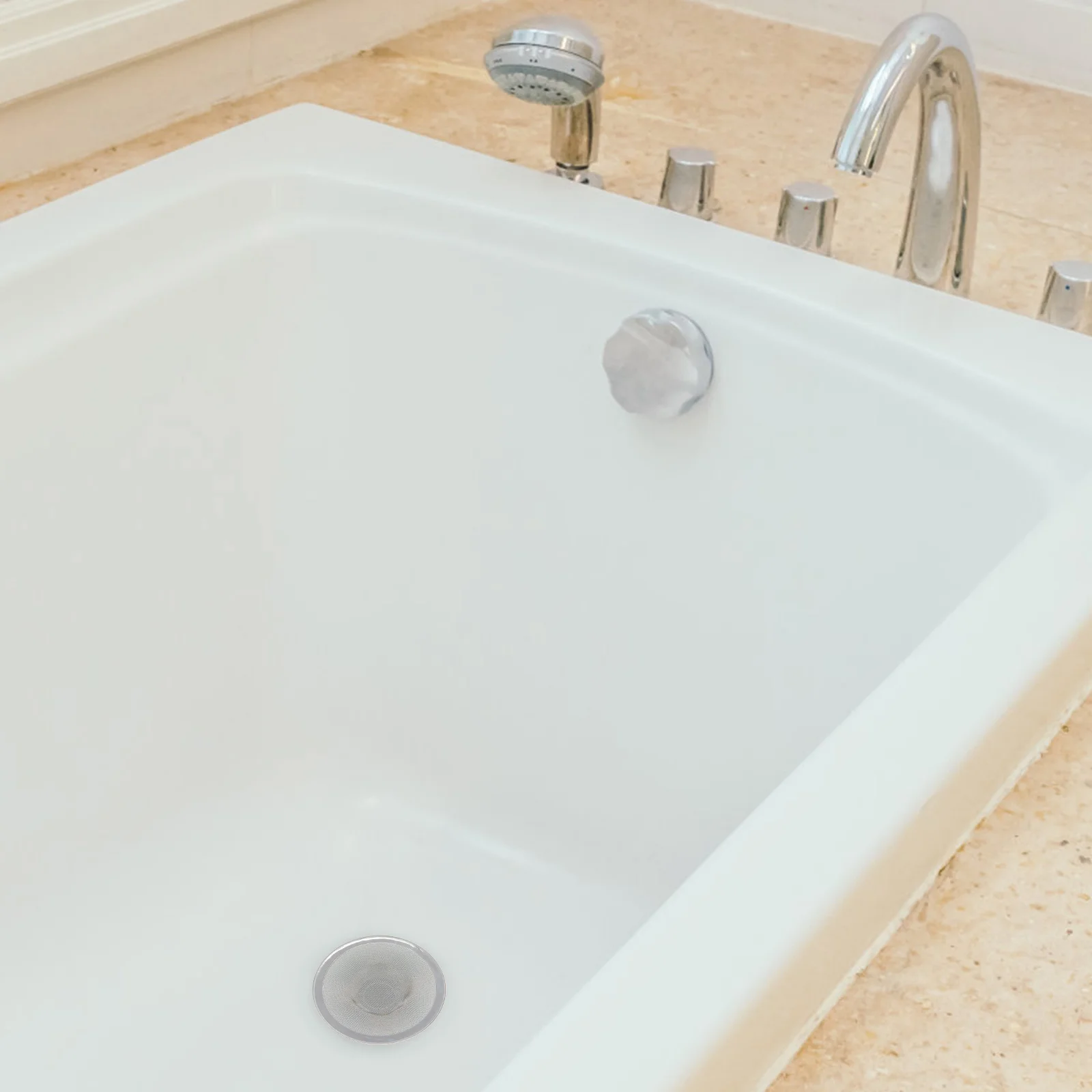 

4Pcs Tub Drain Hair Catcher Stainless Steel Filter Thickened Shower Stopper Bathtub Mesh Drain Cover Bathroom Hair Stopper