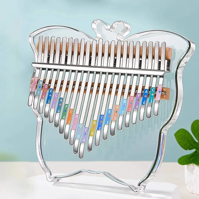 Creative Crystal Acrylic Kalimba Thumb Piano 17 21 Key Portable Mini Kalimbas Beginner Musical Keyboard Mini Musical Instruments