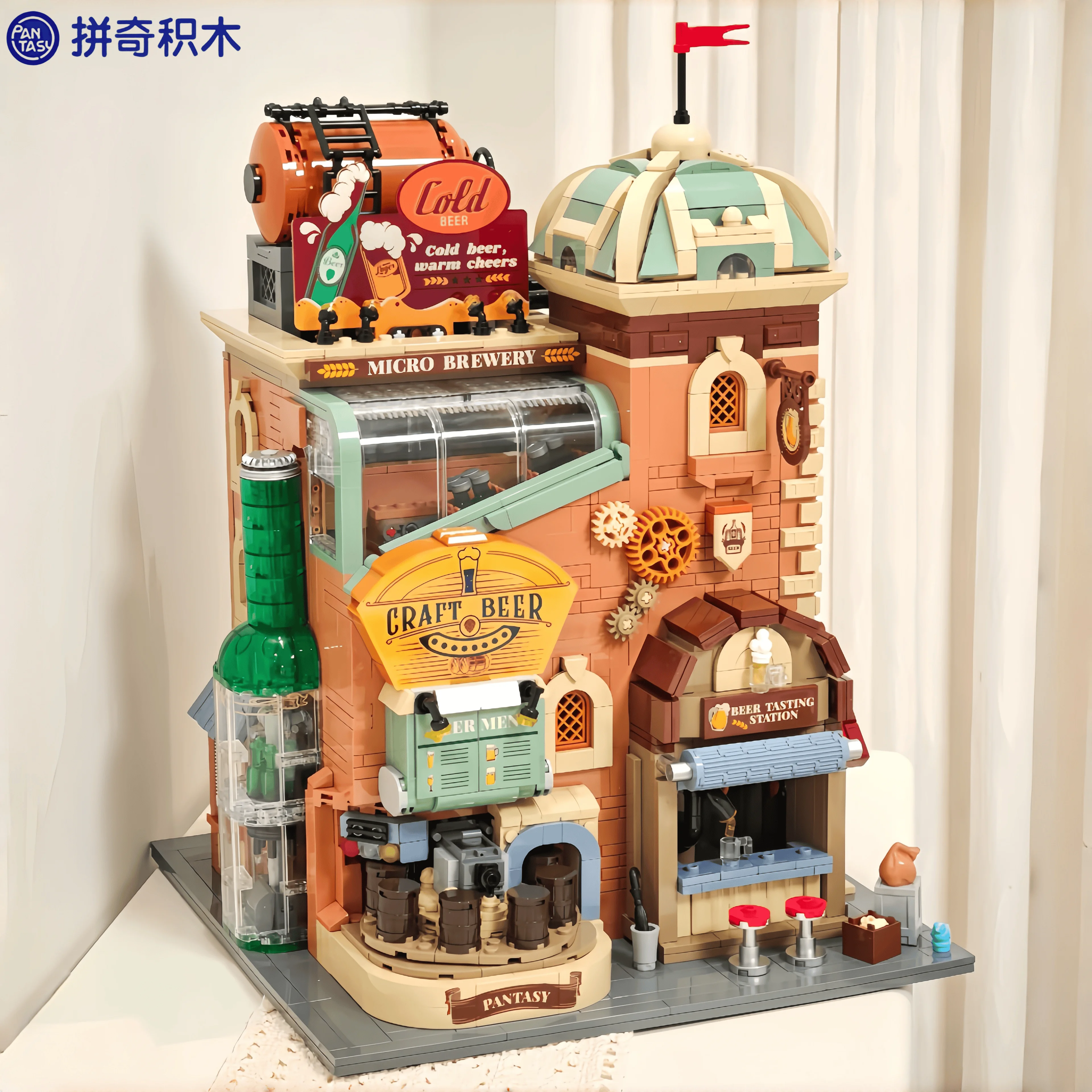 

Pantasy Building Blocks Original Classic Brewery Themed Children Building Toy Architectural Model Street Scene Collectible Gift