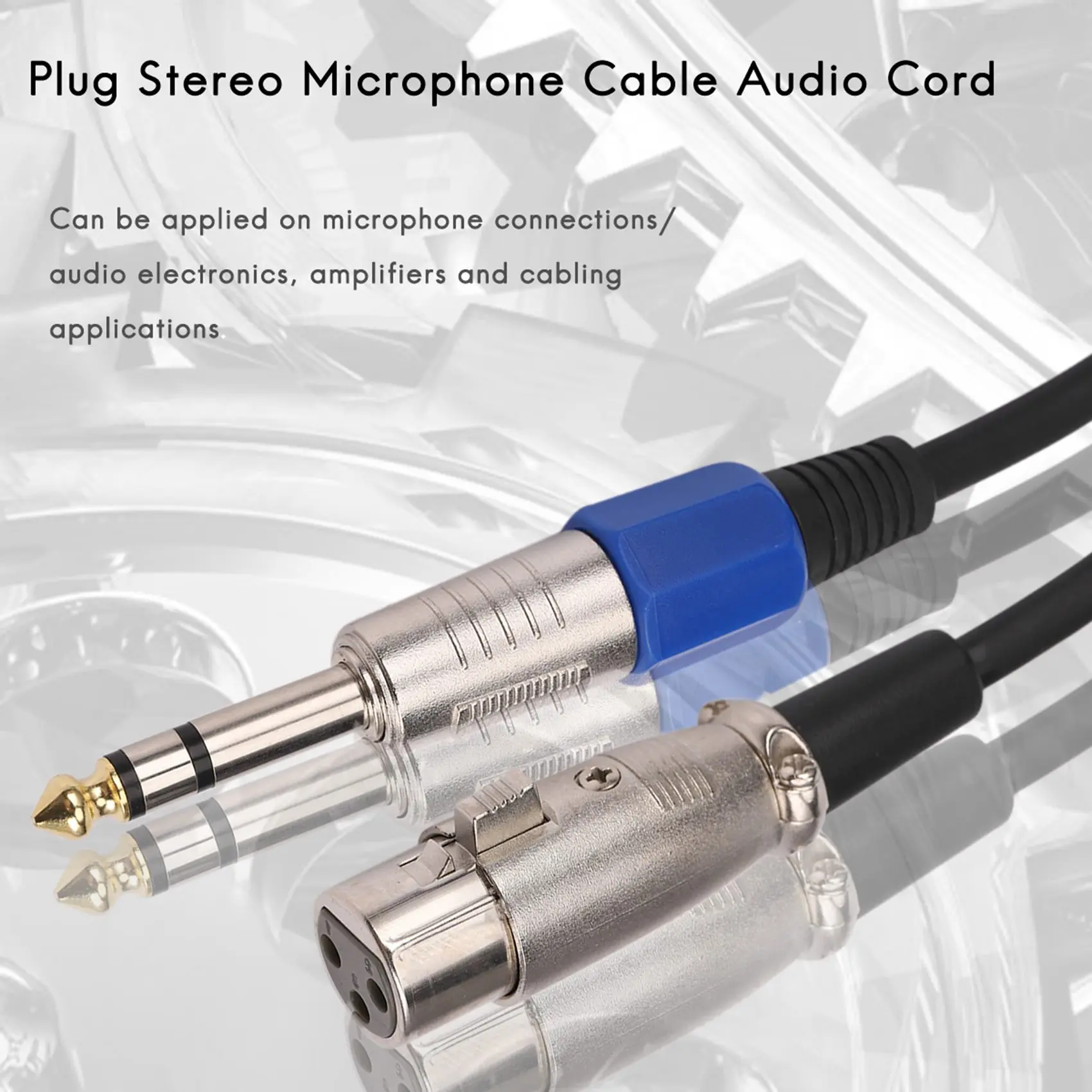 6,35 мм 1/4 дюйма TRS-XLR кабель «папа-мама» 3-контактный разъем «мама» стереомикрофонный кабель Аудио шнур (6 футов)