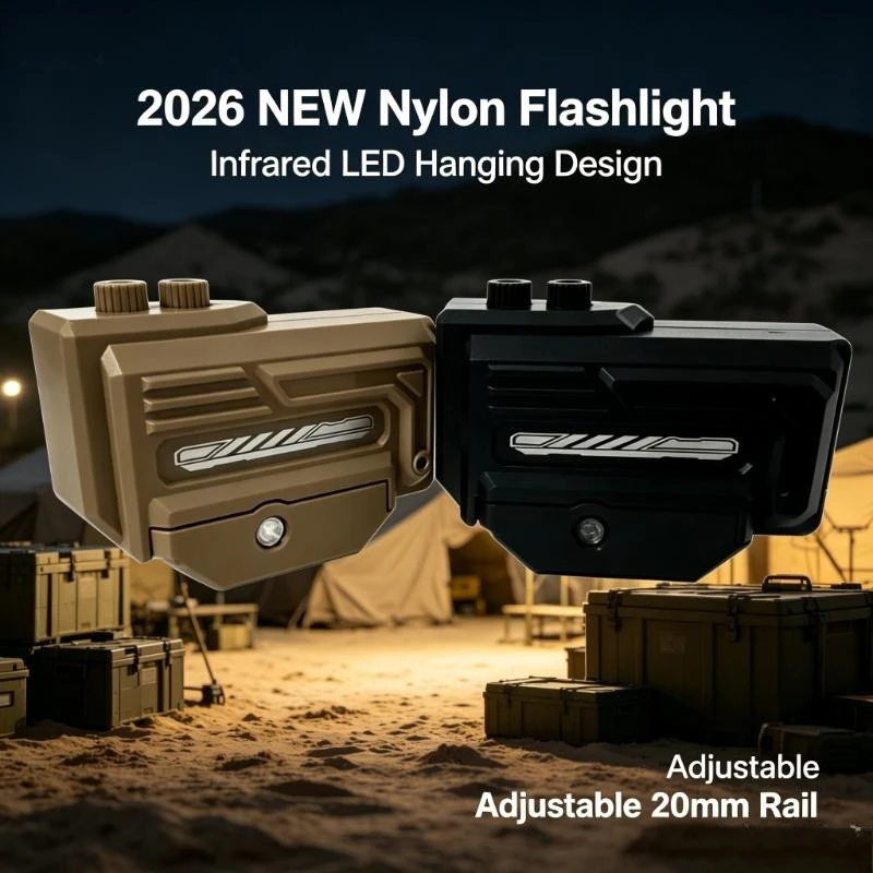 2026 New Nylon Infrared LED Flashlight 20mm Rail Hanging Design Adjustable Clip Mount for Outdoor Hunting Game