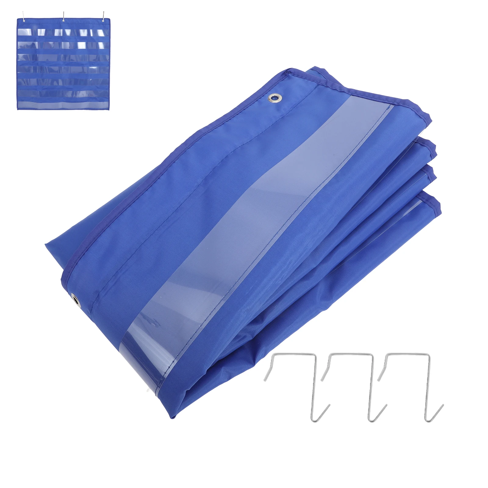 Multifunctional Teaching Hanging Pocket Chart With Clear Pockets Early Schedule Organizer For Classroom Home