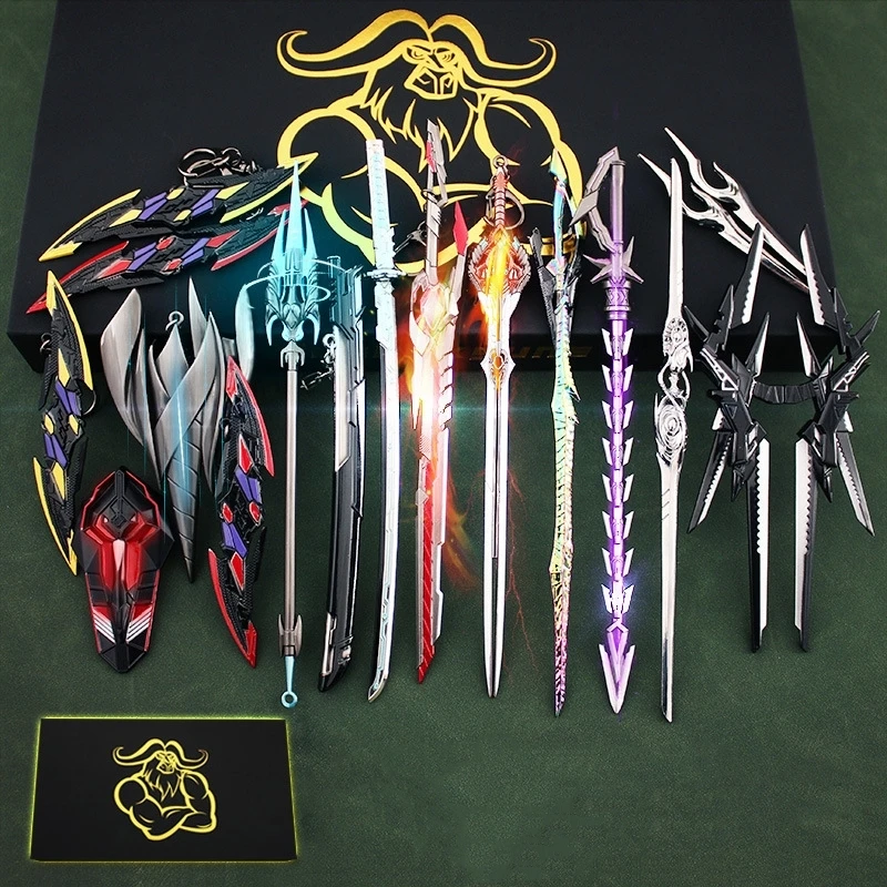 Swallowed Star Weapon Model 22cm Luo Feng Sword With Leather Cover Alloy Desktop Display Ornaments Collection Gift Toys for Boys