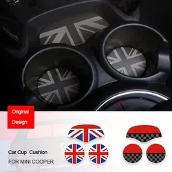 Car Cup Cushion Cushion Storage Groove Coaster Auto Non-slip Mat Pad For Mini Cooper F56 F54 F55 F57 F60 R60 Countryman