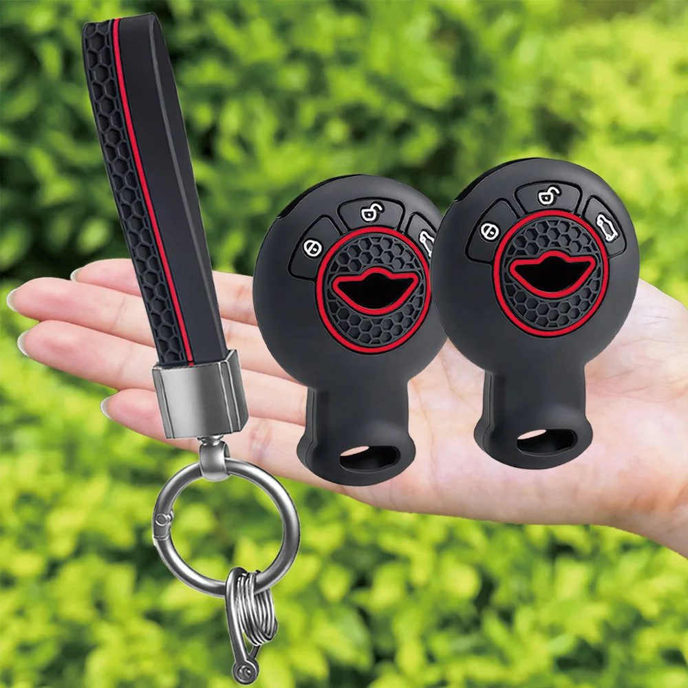 For BMW Mini Cooper Clubman Countryman Paceman Roadster R56 R57 CAS3 Flexible Remote Fob Case With Key Ring Holder