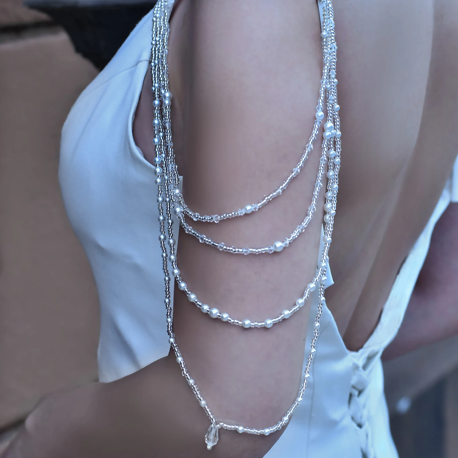 حزام لؤلؤ الزفاف إكسسوار زفاف ممتاز حزام فستان الزفاف اليومي وإكسسوارات الزفاف مخيط يدويًا حزام عالي الجودة GS43 #3