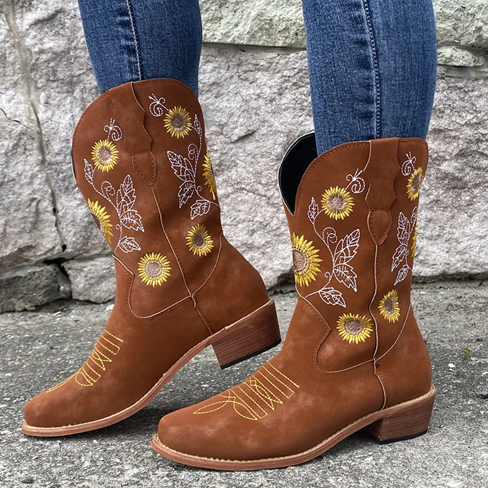 Botas Femininas Country Vintag - Western Cowgirl Boot avaliação e preço