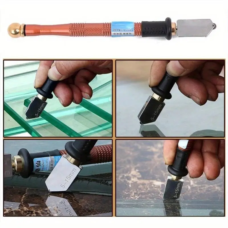 1pc High Quality Diamond Glass Cutter Alloy Cutting Wheel Metal Handle Head for Glass Mirror Tile Cutting Tool
