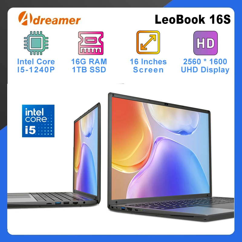 Windowsノート本体 Adreamer LeoBook 16S Core i5 1240P WQXGA Adreamer 16インチ ノートパソコン LeoBook16S 2560*1600 IPS 60Hz CPU