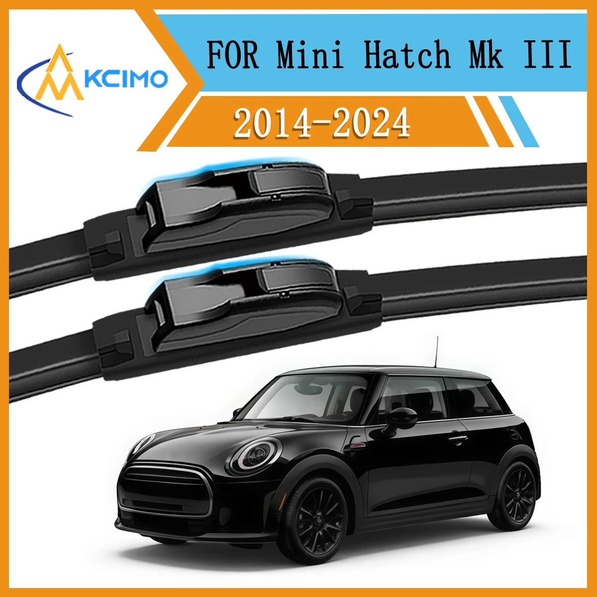

2 Pack Front Windshield Wiper Blades For Mini Hatch Mk III F56 2014-2024 Easy Click Installation All-Season Beam Blade Wipers