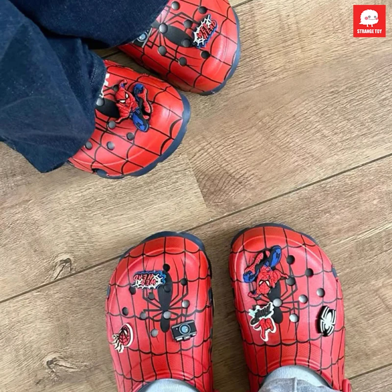 

Брендовые сабо Ma Rvel Super Spider Man Co без шнуровки, стильные пляжные сандалии унисекс, удобные летние сандалии