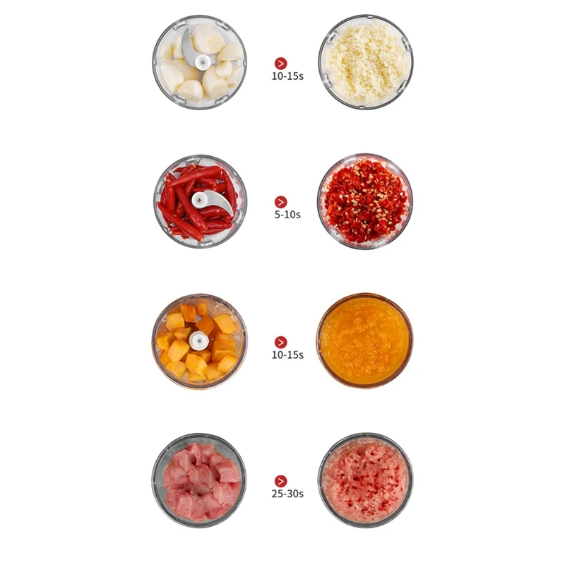 250ML Mini USB Electric Meat Grinder Garlic Chopper Rechargeable Crusher Food Processor