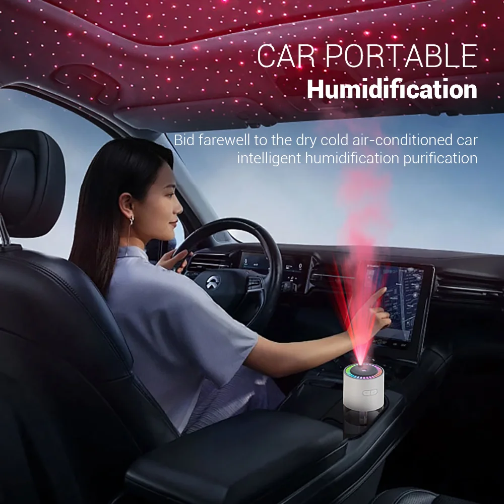 حار بيع سطح المكتب كول ميست البسيطة USB الهواء المرطب مع رومانسية السماء المرصعة بالنجوم مصباح بالموجات فوق الصوتية الذكية فواحة عطور المرطب